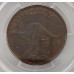 AUSTRALIA 1946 . ONE 1 PENNY . PCGS MS63BN